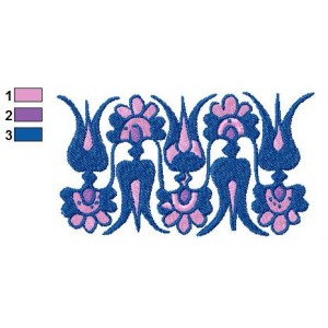 Floral Japanese Ornament Embroidery Design 02